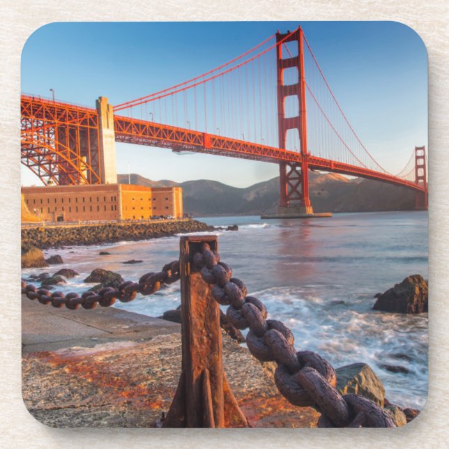 The Golden Gate Bridge From Fort Point Coaster (Front)