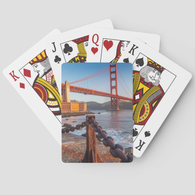 The Golden Gate Bridge From Fort Point Playing Cards (Back)