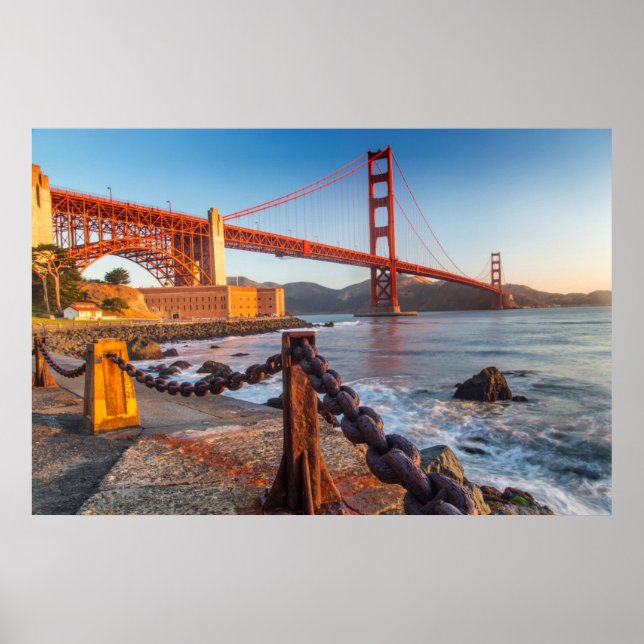 The Golden Gate Bridge From Fort Point Poster (Front)