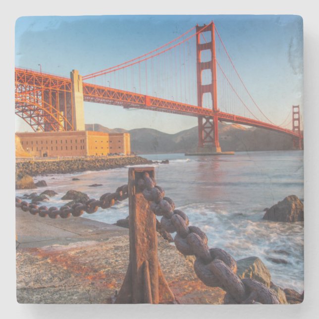 The Golden Gate Bridge From Fort Point Stone Coaster (Front)