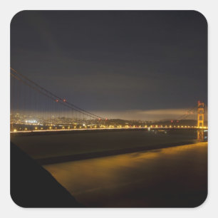 The Golden Gate Bridge from the Marin 2 Square Sticker