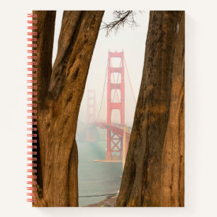 The Golden Gate Bridge Trees from Overlook View Notebook