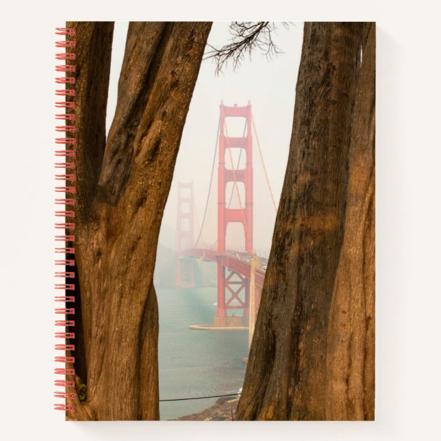 The Golden Gate Bridge | Trees from Overlook View Notebook (Front)