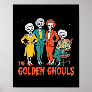 The Golden Ghouls Funny Halloween Poster
