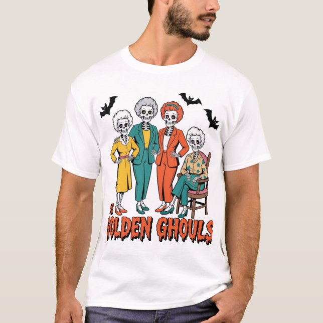 The Golden Ghouls Girls – Funny Halloween Parody T-Shirt (Front)