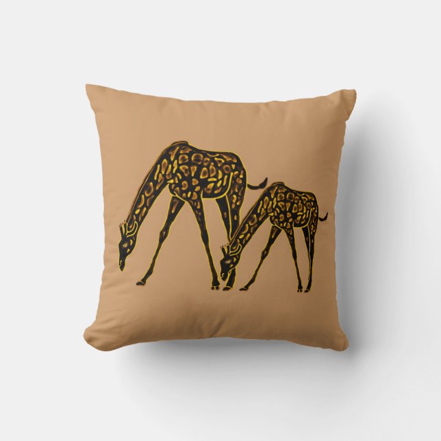 The Golden Giraffe Cushion (Front)
