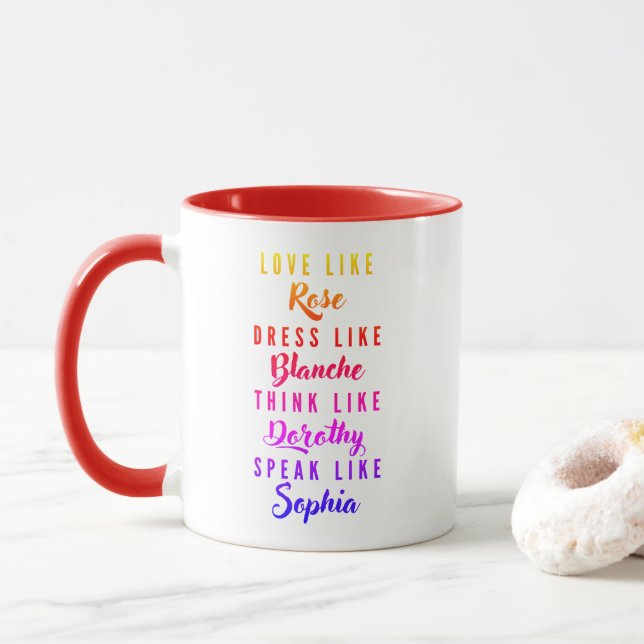 The Golden Girls Typography Mug (With Donut)