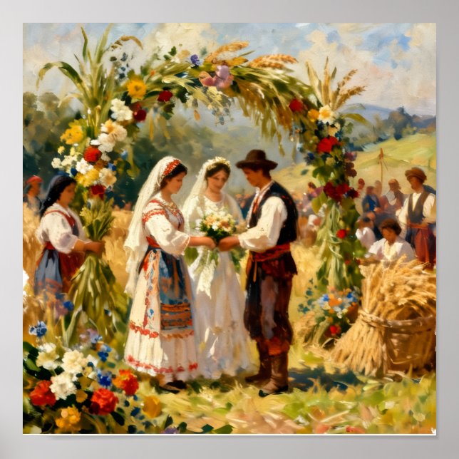 The Golden Harvest Wedding Poster (Front)