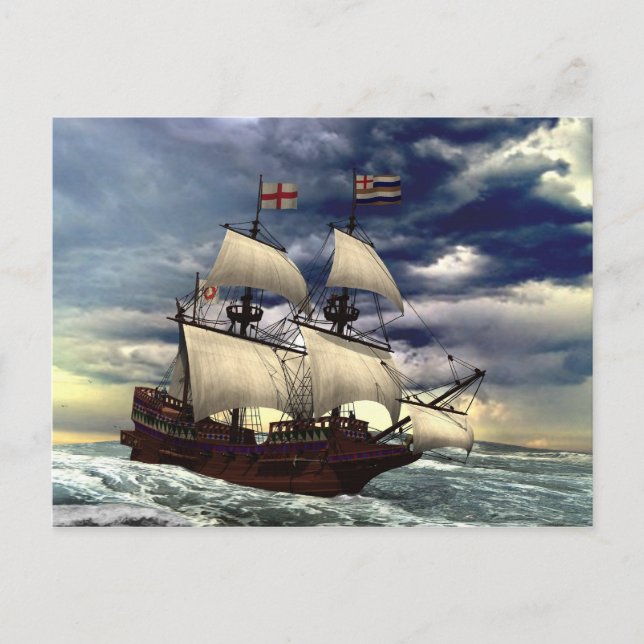 The Golden Hind. Postcard (Front)