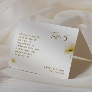 The Golden Hour Grace Photo & Floral Wedding Table Number