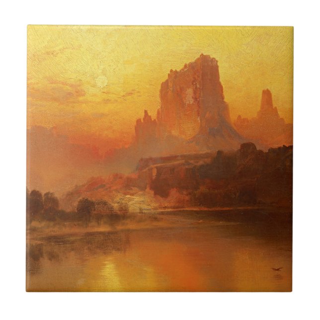 The Golden Hour, Moran, 1875 Ceramic Tile (Front)