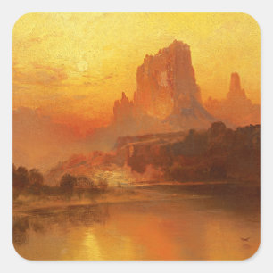 The Golden Hour, Moran, 1875 Square Sticker