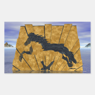 The Golden Icelandic Rectangular Sticker