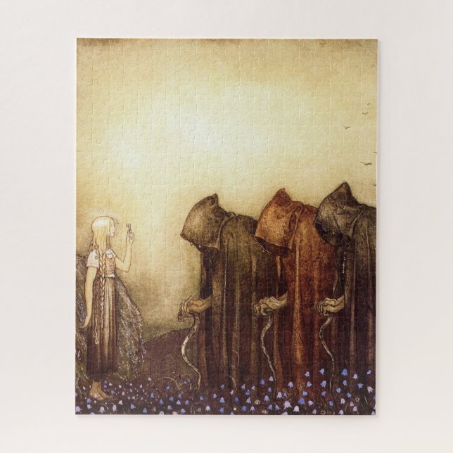 “The Golden Key” John Bauer Watercolor Jigsaw Puzzle (Vertical)