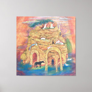 The Golden Labyrinth of Animal Paradise Canvas Print