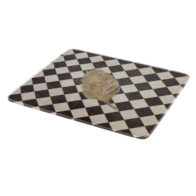 The Golden Leaf Diamond Cutting Board (Corner)