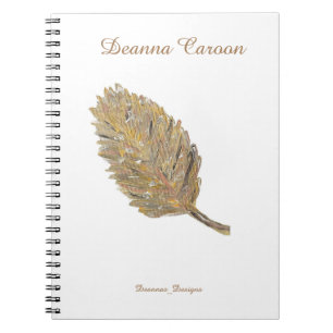 The Golden Leaf- Spiral Photo Notebook