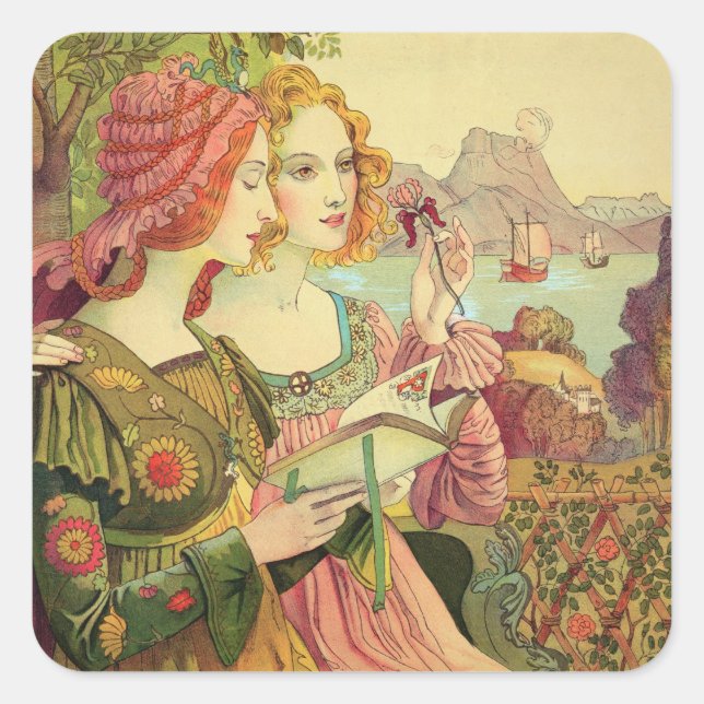 The Golden Legend, 1897, from 'L'Estampe Moderne', Square Sticker (Front)