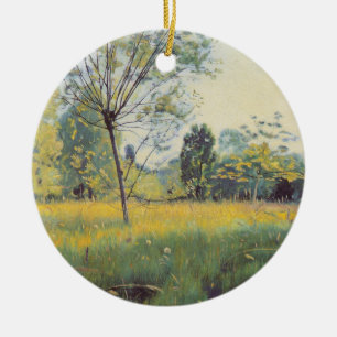 The Golden Meadow (by Ferdinand Hodler) Ceramic Ornament