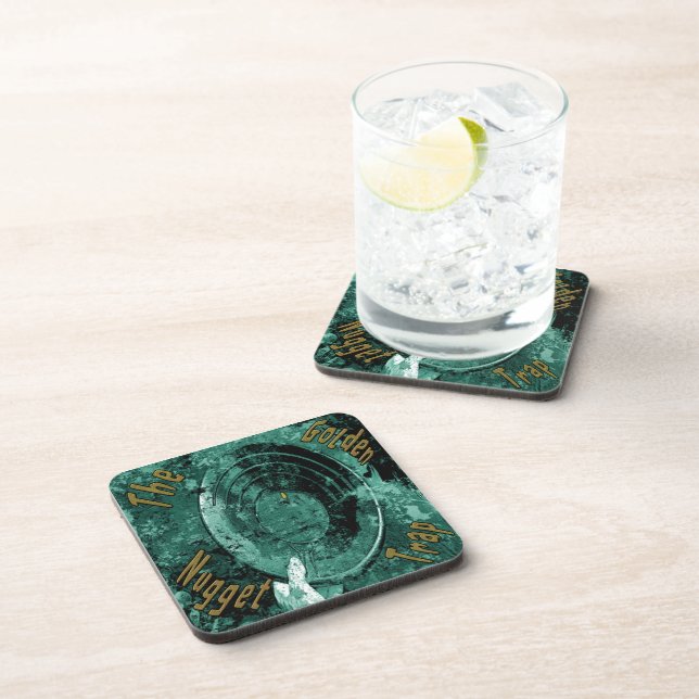 The golden nugget trap  beverage coaster (Right Side)
