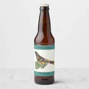 The Golden or Baltimore Oriole (Icterus galbula) Beer Bottle Label