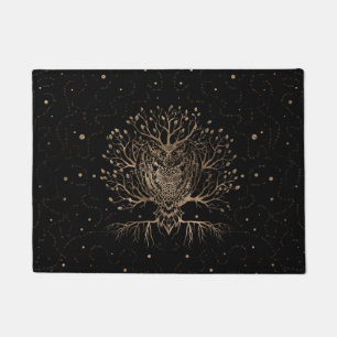 The Golden Owl Tree Doormat