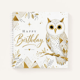 The Golden Owl's Wise Wishes Notebook