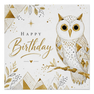 The Golden Owl's Wise Wishes Poster