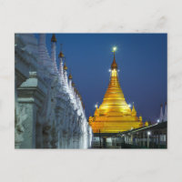 The Golden Pagodas of Mandalay postcard