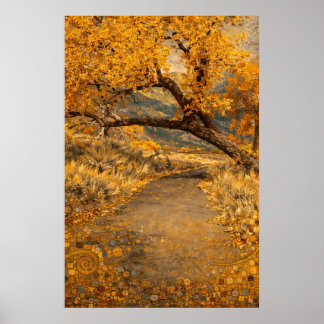 The Golden Path Klimt-inspired Poster