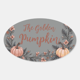 The Golden Pumpkin Oval Sticker