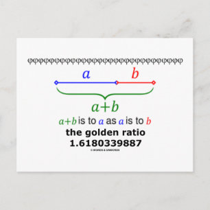 The Golden Ratio (Mathematics 1.6180339887) Postcard