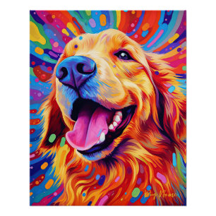 The Golden Retriever Dog 003 - Zetton Ziana Poster