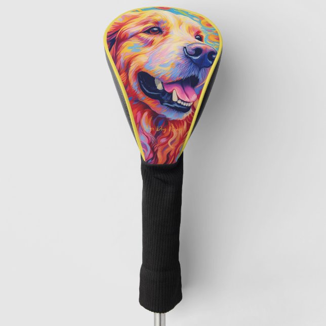 The Golden Retriever Dog 004 - Zetton Ziana Golf Head Cover (Front)