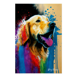 The Golden Retriever Dog - Composition 005 Poster