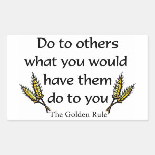 The Golden Rule christian gift item Rectangular Sticker