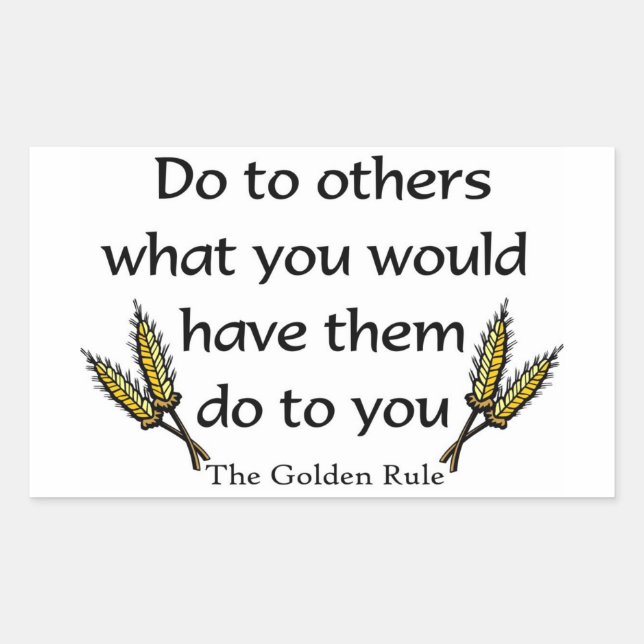 The Golden Rule christian gift item Rectangular Sticker (Front)
