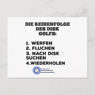 The Golden Rule Of Disc Golf Postcard