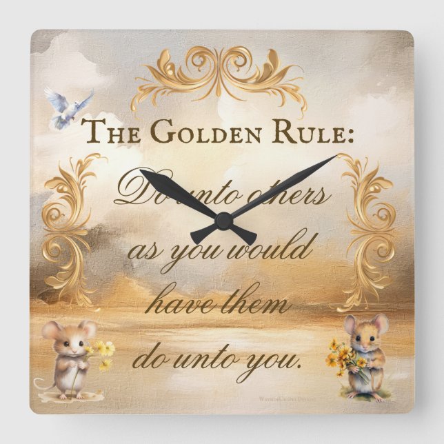 The Golden Rule Wall Clock  (Front)