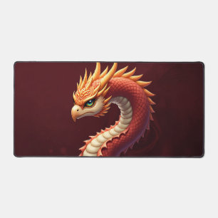 The golden serpent dragon.  desk mat