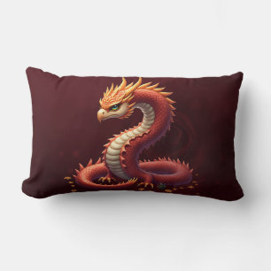 The golden serpent dragon. lumbar cushion