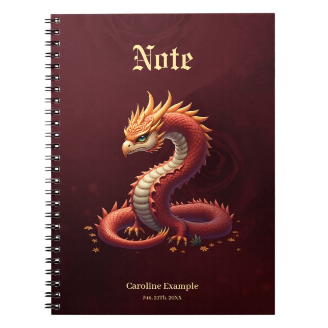 The golden serpent dragon. notebook (Front)