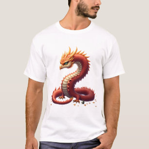 The golden serpent dragon. T-Shirt