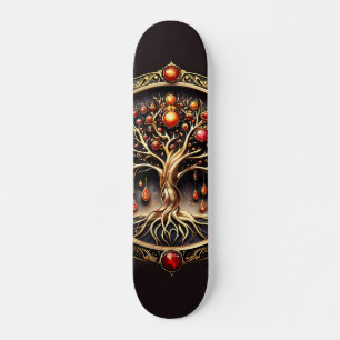 The golden tree of life of mysticism skateboard