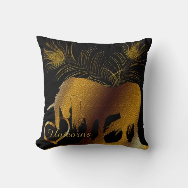 The Golden Unicorn Cushion (Front)