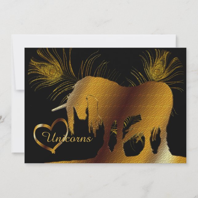 The Golden Unicorn Invitation (Front)