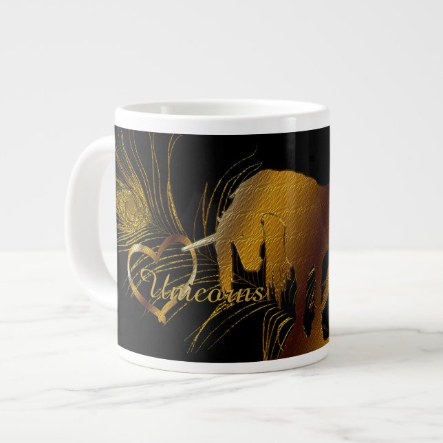 The Golden Unicorn Large Coffee Mug (Front Left)