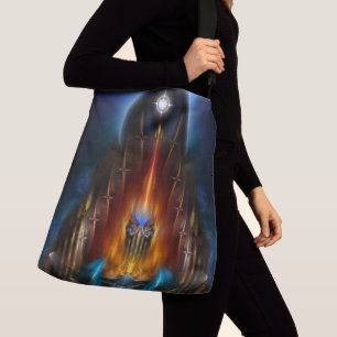 The Golden Vision Of Arsencia Fractal Art Crossbody Bag