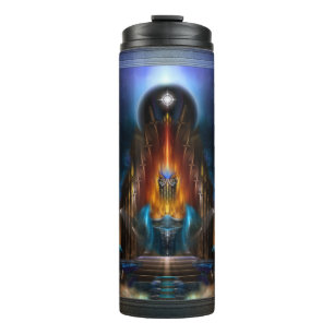 The Golden Vision Of Arsencia Fractal Art Thermal Tumbler