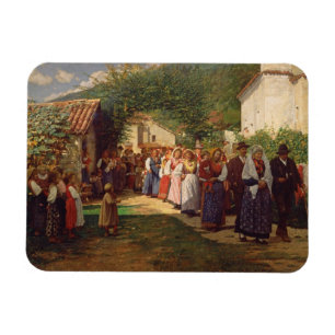 The Golden Wedding (oil on canvas) Magnet